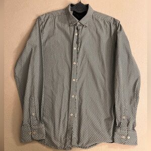 Long sleeve trendy print check button down